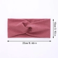Fascia sportiva a turbante rosa antico in cotone morbido, larghezza 10cm e lunghezza 22cm - Rosa antico
