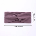 Classic purple twisted headwrap for women with measurements of 22cm by 10cm - Purple