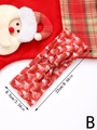 Détails du bandeau de Noël rouge avec dimensions et motif imprimé Ho Ho Ho festif - Style B