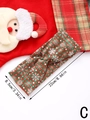 Dimensions détaillées de 22cm x 8,5cm pour ce bandeau de sport aux motifs de Noël rouge - Style C