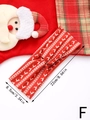 Detailed view of red Christmas headband with elk pattern showing 22cm x 8.5cm dimensions - Style F