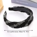 Diadema trenzada en negro y floral con diseño antideslizante y 40cm de circunferencia - Perímetro 40cm / Negro
