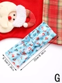 Blue Christmas print headband detail showing 8.5cm width and 22cm length dimensions - Style G