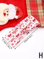 Detailed view of Christmas knotted headband with dimensions 22x8.5cm and Santa print - Style H