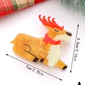 Pince à cheveux renne de Noël en acrylique ambré avec détails d'écharpe rouge - Style Renne Ambre (A)