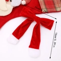 Fermaglio natalizio in velluto con fiocco rosso e Babbo Natale, accessorio per capelli - Rosso