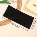 Diadema de terciopelo negro con nudo, accesorio de pelo elegante para mujer en invierno - Negro