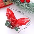 Christmas butterfly hair claw clip with festive red and green splatter pattern - Butterfly Shape (E)