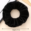 Coletero clásico de terciopelo negro estilo vintage francés, con un diámetro de 13 cm - Negro (C)