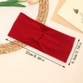 Diadema roja suave con nudo para mujer de vellón, medida 22cm x 9,5cm para invierno - Burdeos