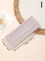 Detail showing light purple coral fleece headband dimensions 20cm by 7.5cm with soft texture - Light Purple (I)