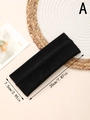 Fascia sportiva nera in maglia elastica, 20x7,5 cm, ideale per lo yoga e per lavare il viso - Nero (A)