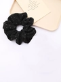 Elegante elastico per capelli nero con glitter per acconciature sofisticate e moda - Stile a Pois Scintillante (A)