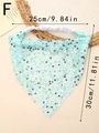 Mint green sequined kitchen hair bandana with elastic strap for baking work, style F - Lake Blue (F)