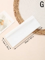 Soft white knitted sports headband for women, elastic winter head wrap size 20x7.5cm - White (G)