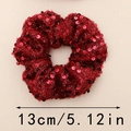 Elastico per capelli con paillettes rosso scuro stile squame, diametro 13 cm - 13cm / Rosso Vino (Stile D Piccolo)
