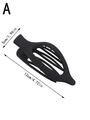 Pinza per capelli a foglia cava nero opaco con dimensioni 12cm e presa multi-dente - Stile Nero (A)