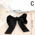 Pinza para el pelo bohemia con lazo de cinta negra Estilo C y elegantes colas largas - 10cmx8cm / Negro (C)