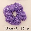 Elastico per capelli viola con paillettes a squame di pesce e diametro 13 cm - 13cm / Viola (Stile E Piccolo)