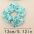 Elastico per capelli verde menta con paillettes a squame di pesce, diametro 13 cm - 13cm / Verde Menta (Stile F Piccolo)