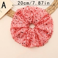 Chouchou géant à paillettes d'écailles de poisson roses, diamètre 20cm, style A - 20cm / Rose Corail (Style A Grand)