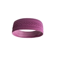 Atmungsaktive Wabenstruktur auf lila elastischem Sportstirnband zum Fitness und Laufen - Bohnenpastenrot