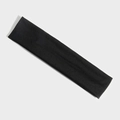 Close-up of black elastic sports headband with premium high-stretch knitted texture - Black