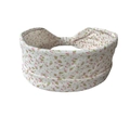 Fascia per capelli elastica da yoga con motivo floreale fresco e fiori rosa su bianco - Stile Floreale Verde (C)