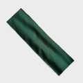 Detailed view of the dark green elastic yoga headband with ribbed knitted texture - Dark Green