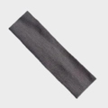Elastic dark gray knitted sports headband with soft ribbed texture for yoga and workout - Dark Gray