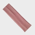 Dusty pink elastic sports headband in soft knitted fabric for yoga and running - Pink