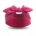 Elastic rose red rabbit knot headband with large bow for yoga and daily baby wear - Rose Red