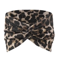 Bohemian leopard print elastic twisted headband for women yoga and fitness - Brown Leopard Twist Knot Style (11)