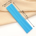 Blue elastic yoga headband in ribbed knit fabric with 20cm length and 4.5cm width - Lake Blue