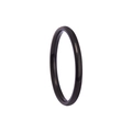 Minimalist 2mm black stainless steel ring with a smooth polished surface and sleek finish - US 5 / Black