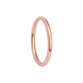 Anello minimalista da 2mm in acciaio al titanio oro rosa con finitura lucida a specchio - Oro rosa