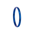 Minimalist 2mm titanium steel ring in high-polished electric blue finish - US 5 / Blue