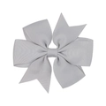 Fermaglio per capelli a fiocco in nastro grosgrain grigio argento per bambine - Grigio chiaro