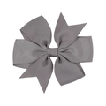 Fiocco per capelli classico grigio scuro in nastro grosgrain di qualità per bambina - Grigio