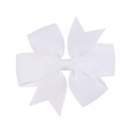 Elegante fiocco per capelli bianco in nastro grosgrain con design a farfalla a strati - Bianco