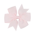 Pink grosgrain ribbon hair bow with swallowtail clips for kids and baby girls - Light Pink
