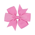 Pink grosgrain ribbon bow hair clip with dovetail design for kids and girls - Light Rose