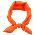 Leuchtend orangefarbenes elastisches Baby-Stirnband mit trendigem Hasenohren-Knoten - Orange