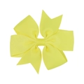 Bright yellow grosgrain ribbon butterfly bow hair clip for children and girls - Pale Yellow