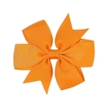 Classic bright orange grosgrain ribbon bow hair accessory for kids and girls - Orange