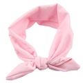 Elastisches Baby-Stirnband mit Hasenohren aus weichem hellrosa Stoff für Kleinkinder - Rosa