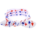Bandeau bébé fête de l'indépendance avec flèches rouges bleues et nœud oreilles lapin - Flèches Blanches