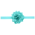 Bandeau élastique pour bébé avec une fleur de lotus turquoise et bandeau extensible - Bleu Turquoise