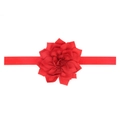 Fascia elastica per neonati con fiore di loto rosso per accessori capelli bimbi - Rosso