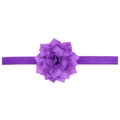 Fascia elastica per neonati con un fiore decorativo in chiffon viola a strati - Viola